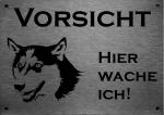 Husky | Edelstahl Warnschild